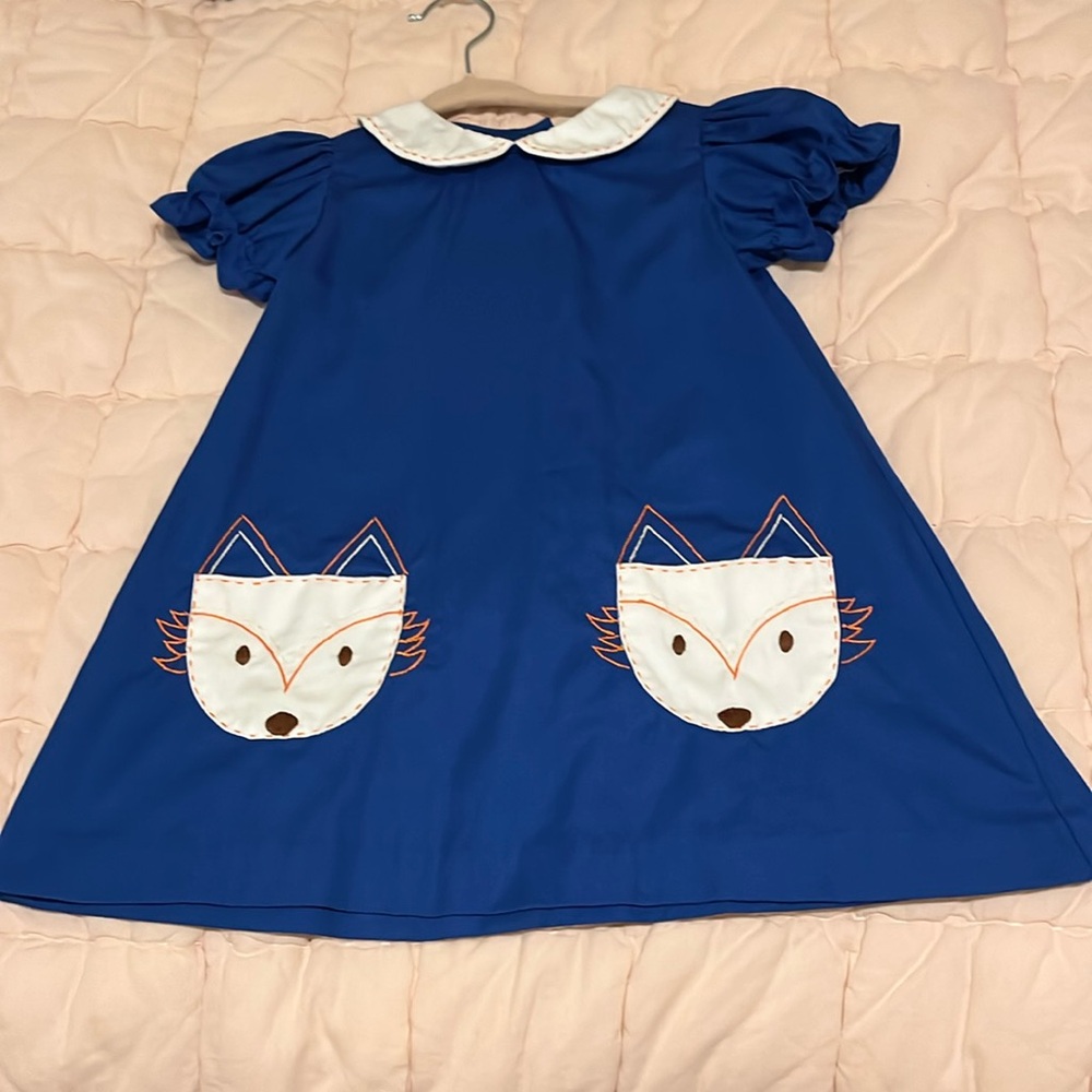 The Proper Peony Royal blue fox pocket dress
